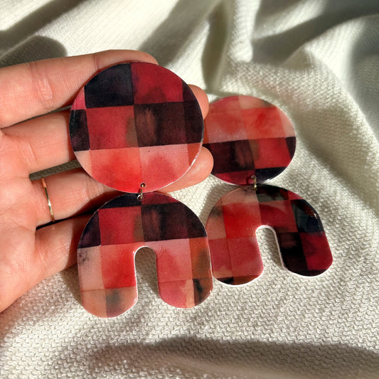 Watercolor Chunky Checks