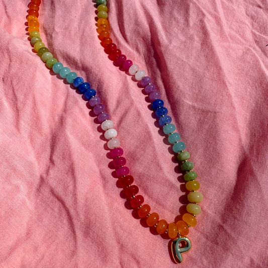 Rainbow Gemstone Necklace coming 3/25