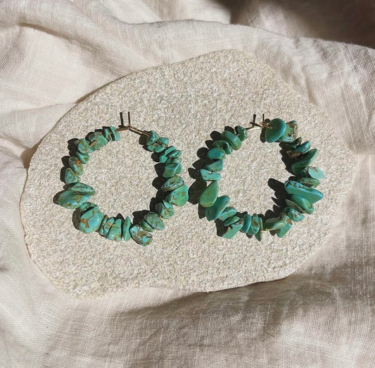 Turquoise Hoops