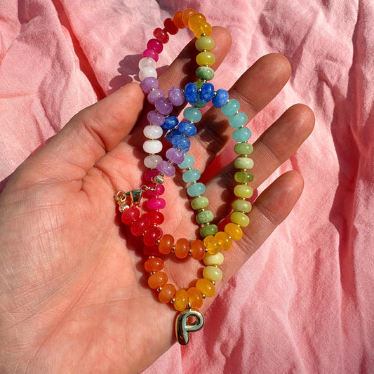 Rainbow Gemstone Necklace coming 3/25